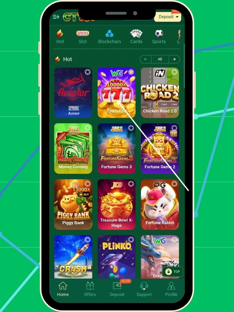 Crazy777 Earning Games In CT777