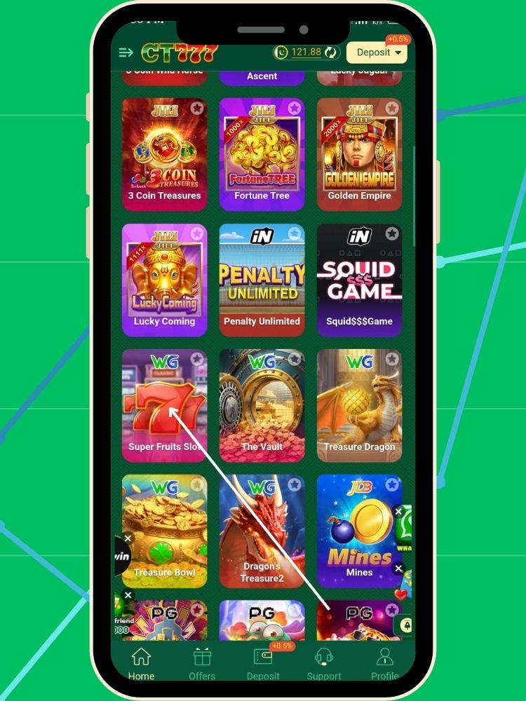 Super Fruits Slot Earning Games In CT777 